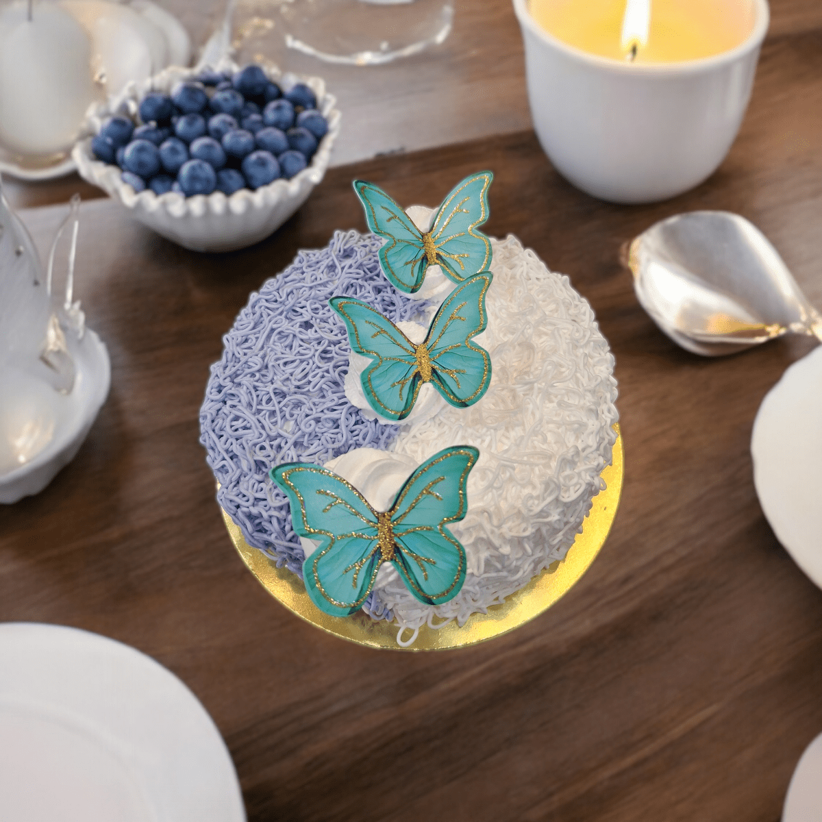 Cake with butterfly design